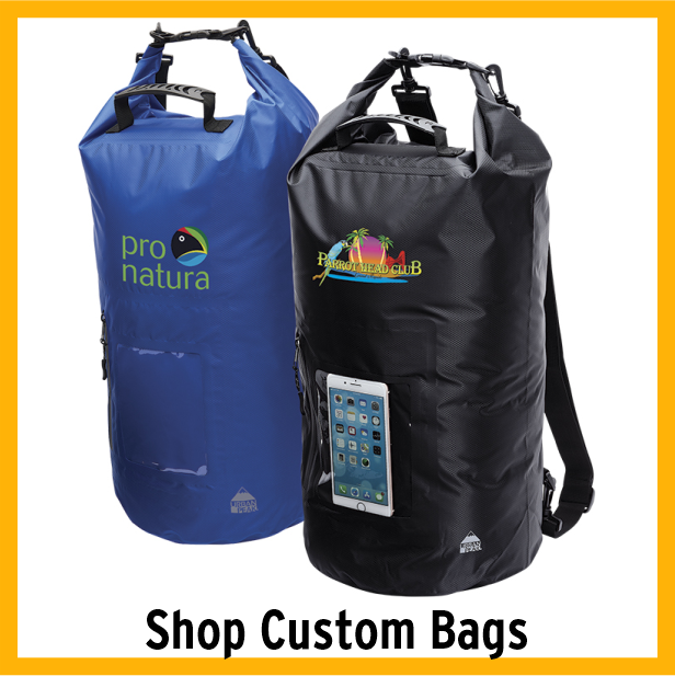Blue and black dry bag
