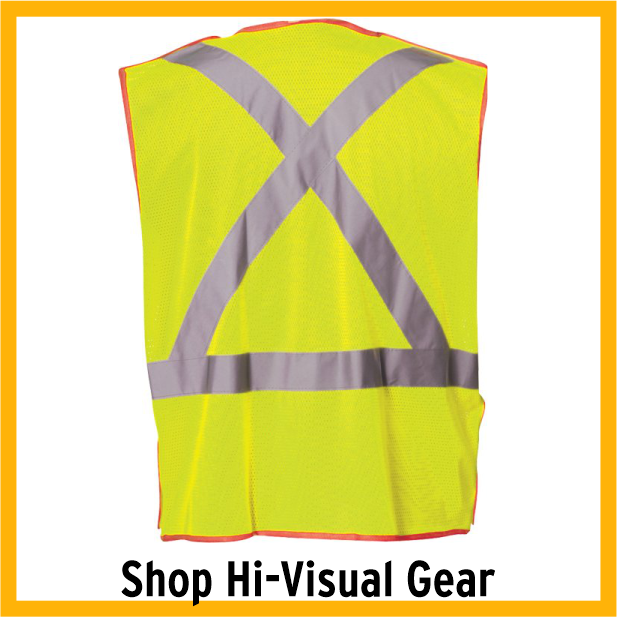 Yellow high visual vest